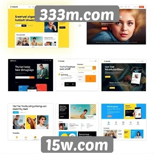 Evolução do design do 333m.com ao longo do tempo